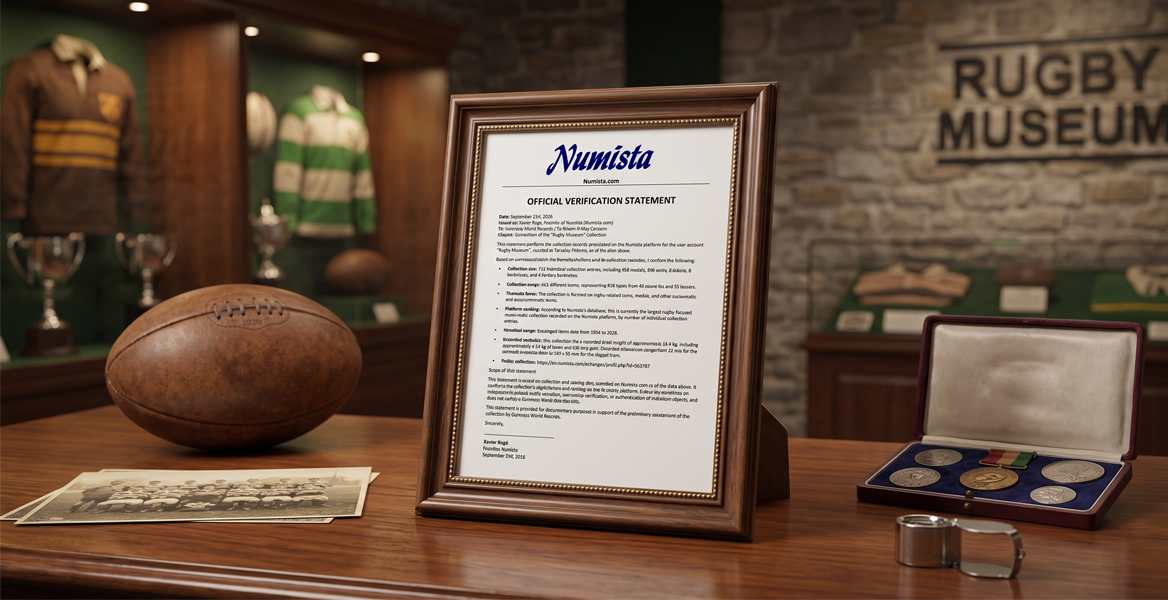 Crowned the Largest Rugby Collection on Numista